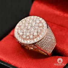 bague homme or diamant