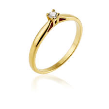 bague solitaire or jaune 18 carats