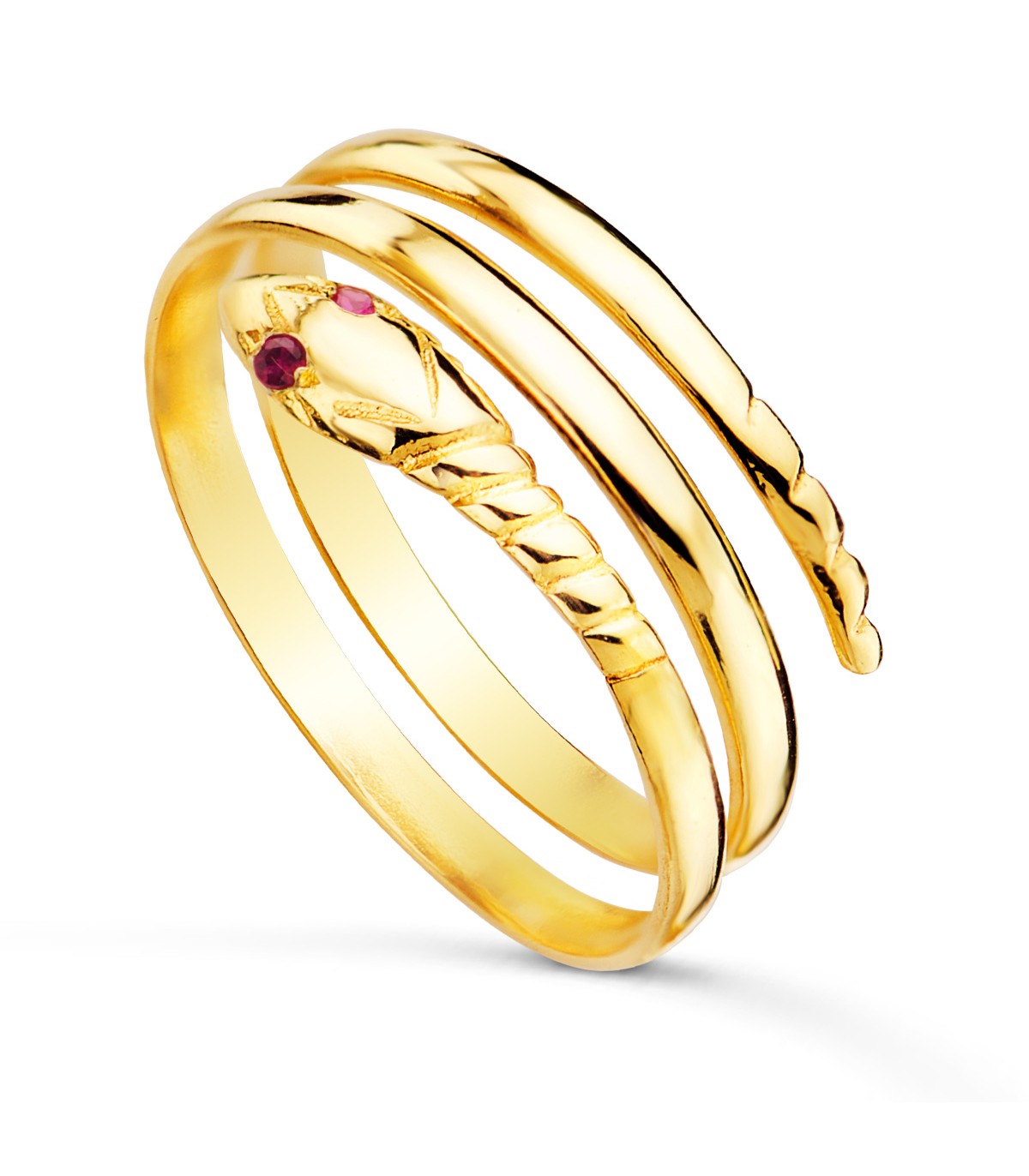 bague or jaune rubis