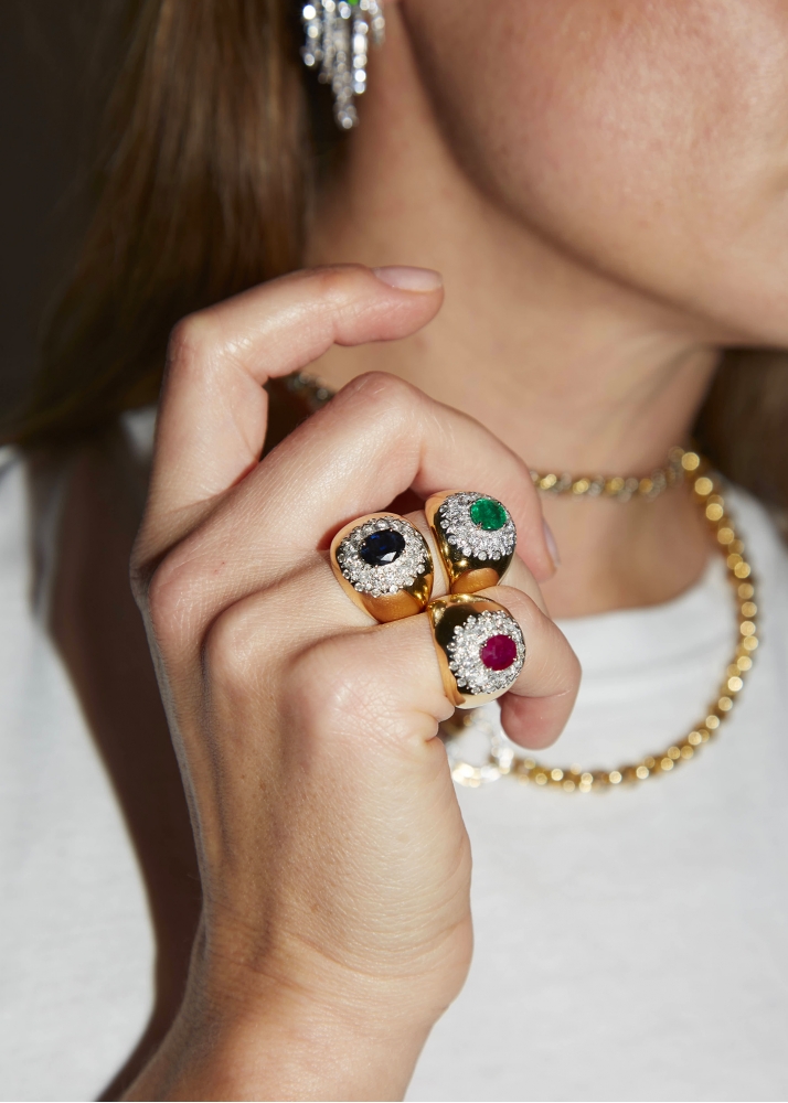 bague rubis or jaune