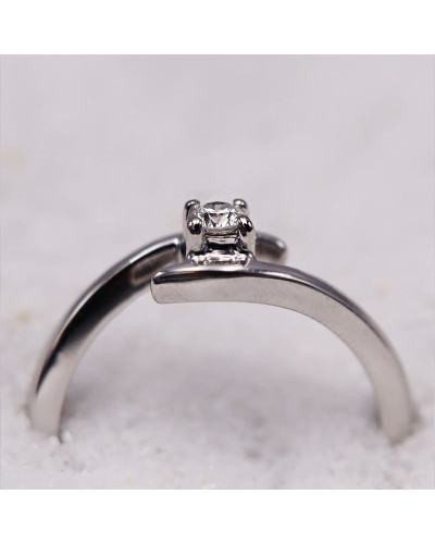 bague or blanc diamant 18 carats